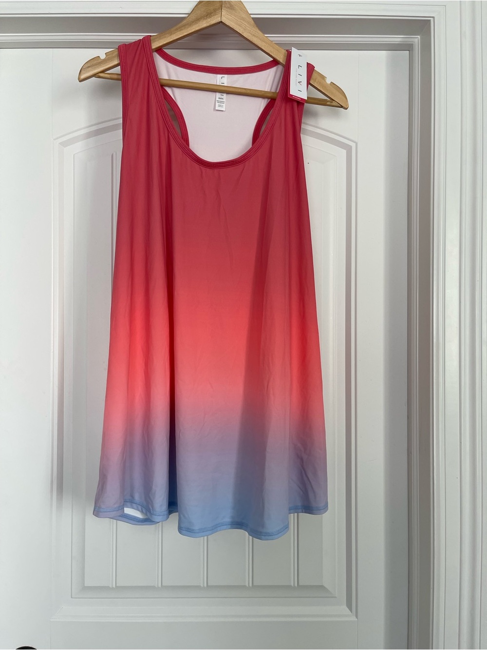 Livi Active Pink to Blue Ombre Racerback Tank